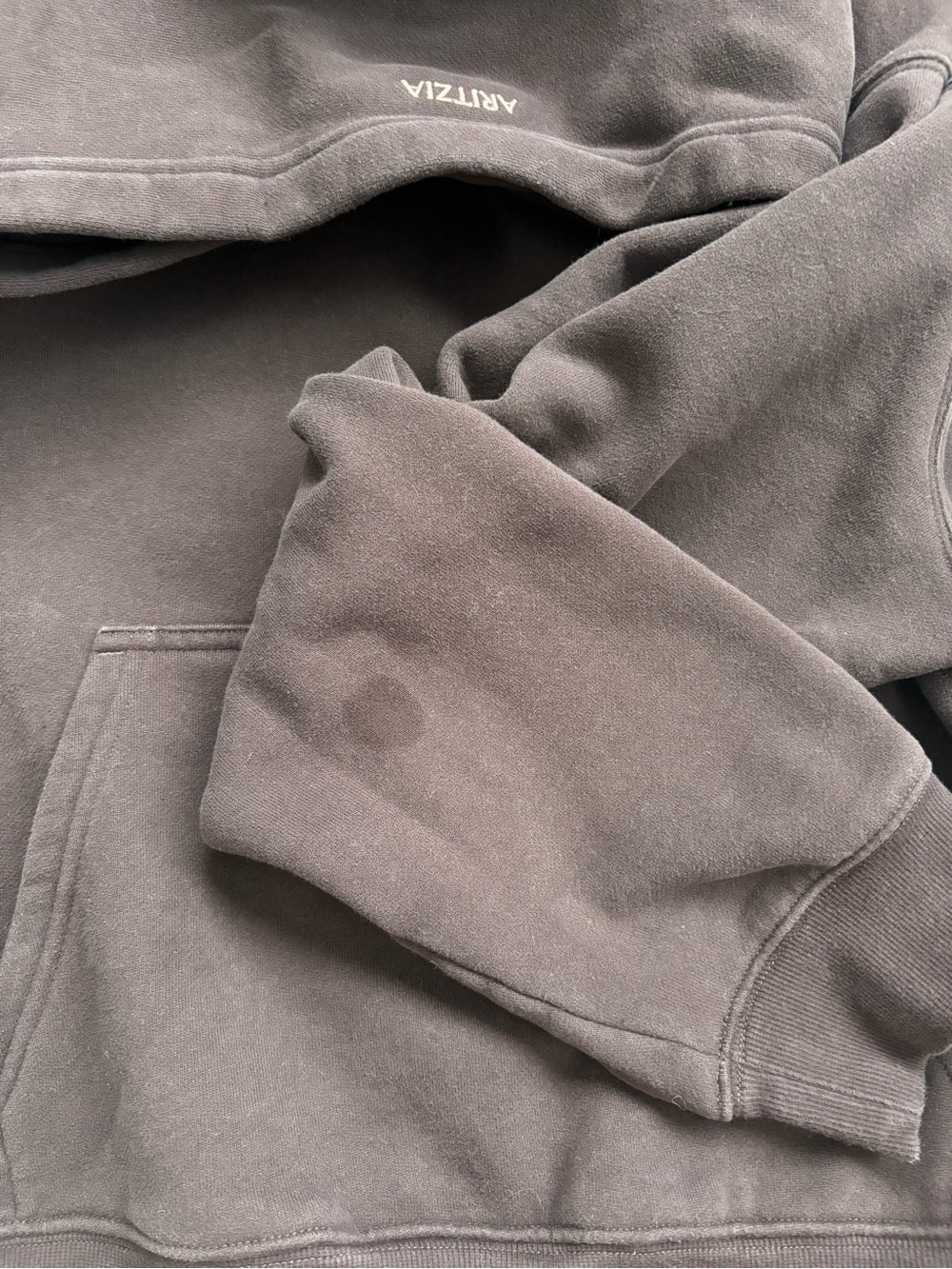 Aritzia Charcoal Gray Cropped Hoodie